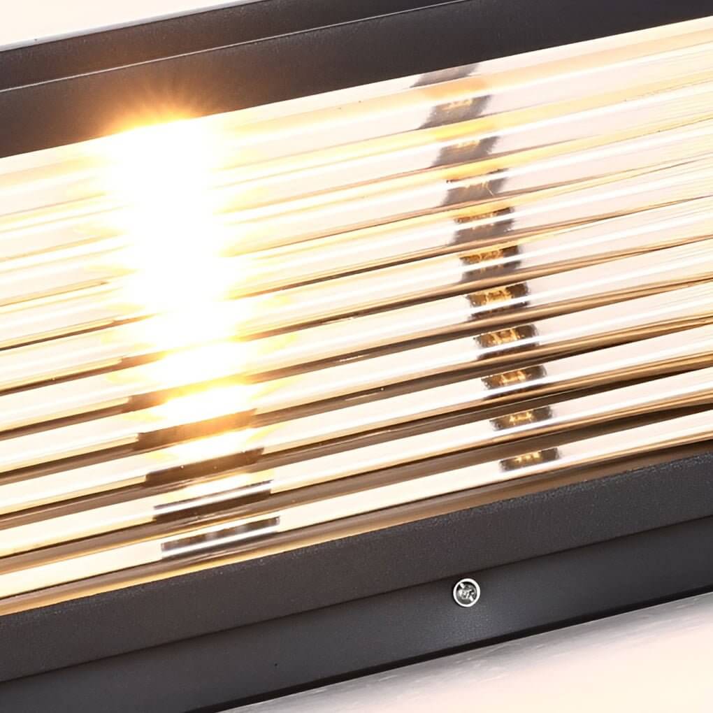 Moderne LED Buitenpaallamp - Geribbeld Glas