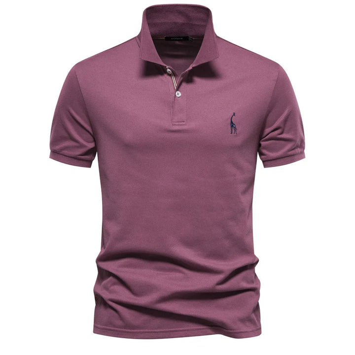 Nieuw klassiek heren poloshirt met borduurwerk, comfortabel katoen, perfect voor een casual en elegante zomerstijl.