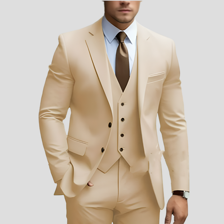 Chic vest van het 3-delige heren slim fit kostuum. Ideaal voor bruiloften en zakelijke afspraken.