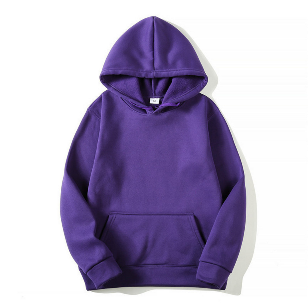 Eenvoudige en elegante heren hoodie, een comfortabele trui voor dagelijks gebruik. Tijdloos basisstuk.