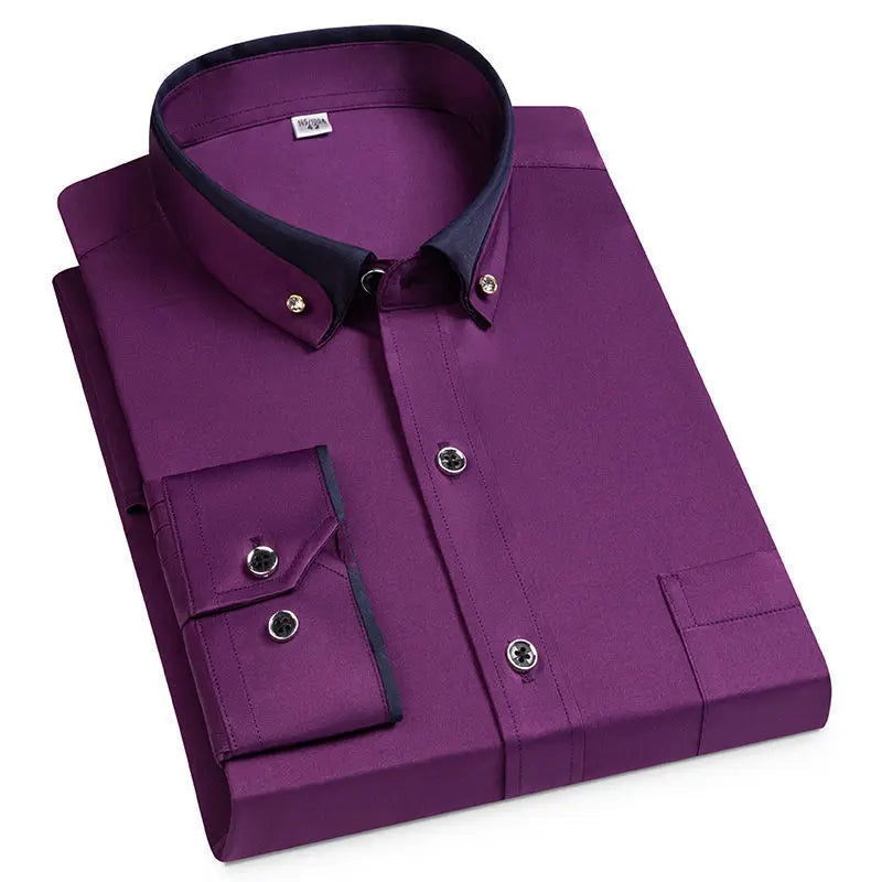 Comfortabel Hoymans heren overhemd met stretch, strijkvrij en slim fit, perfect voor elke zakelijke setting.