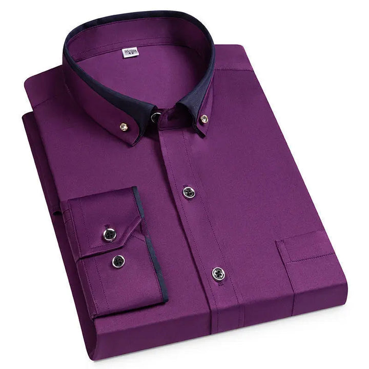 Comfortabel Hoymans heren overhemd met stretch, strijkvrij en slim fit, perfect voor elke zakelijke setting.