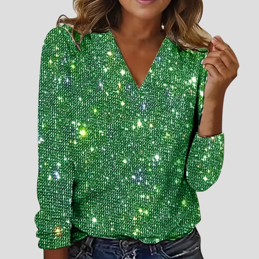 Stijlvolle dames top die comfort en elegantie combineert voor speciale gelegenheden.