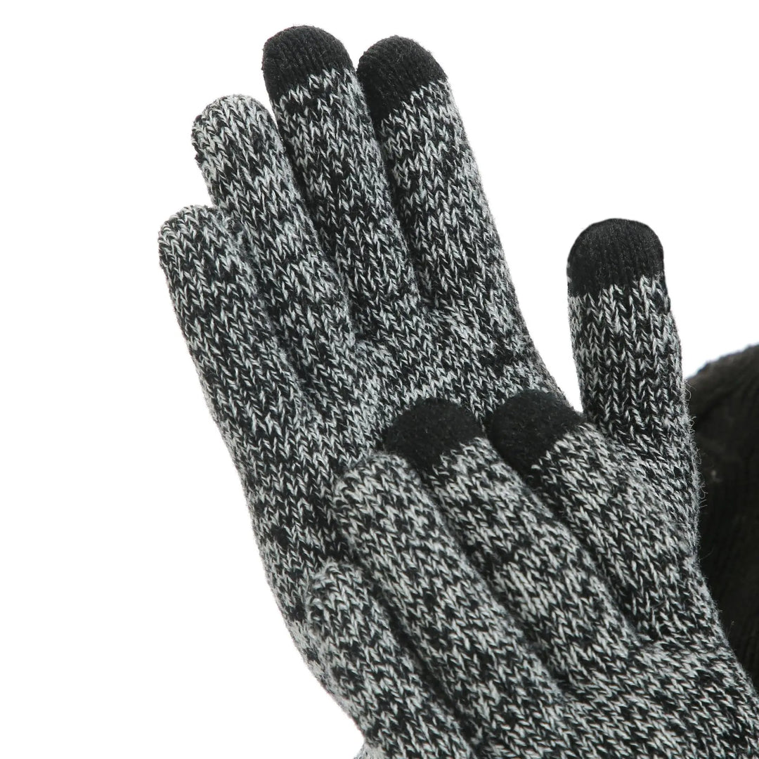 Gebreide handschoenen in donkergrijs voor heren, houden je handen behaaglijk warm.