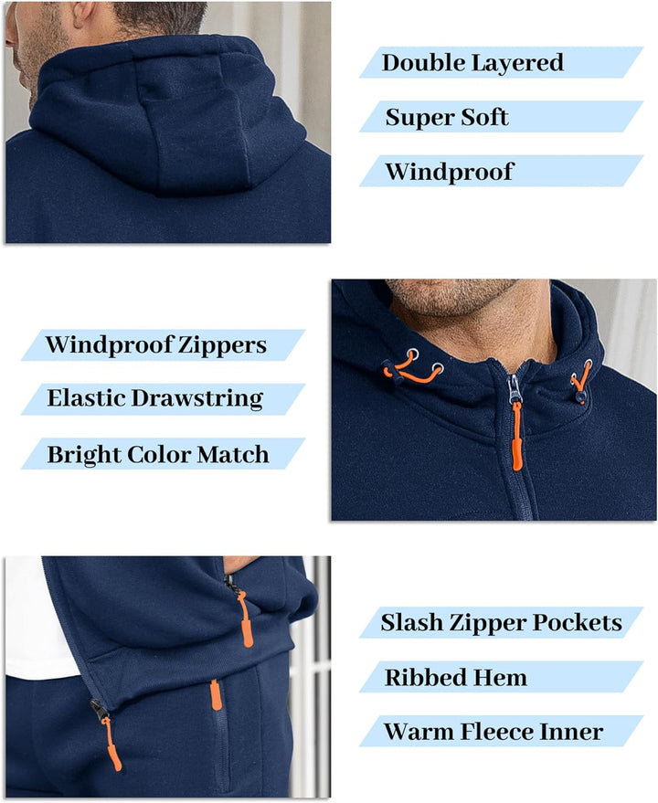 Zwart sportief heren trainingspak Jamie; ademende stof, perfect voor trainingen of relaxen.