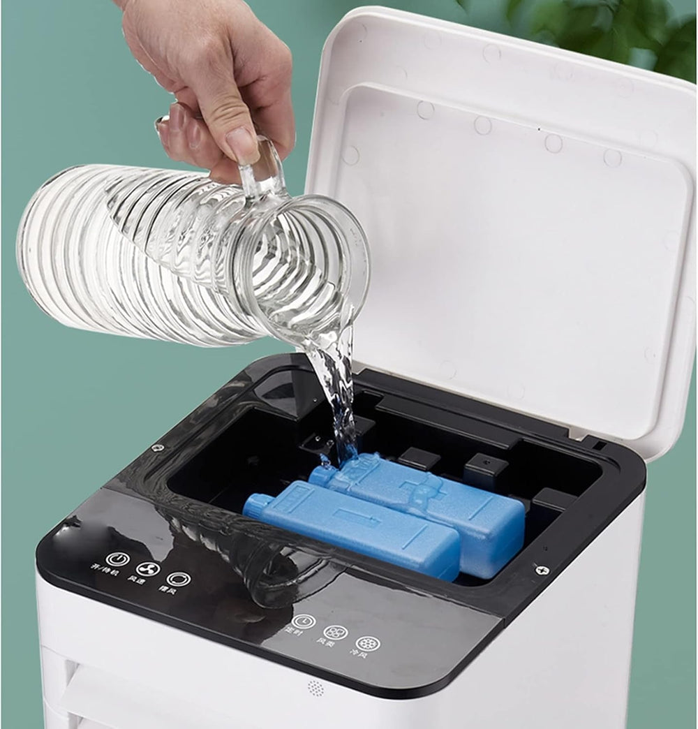 Eenvoudig te verplaatsen draagbare airco. 3-in-1 luchtkoeler met bevochtiger & luchtreiniger voor huis of kantoor. Zomerklaar.