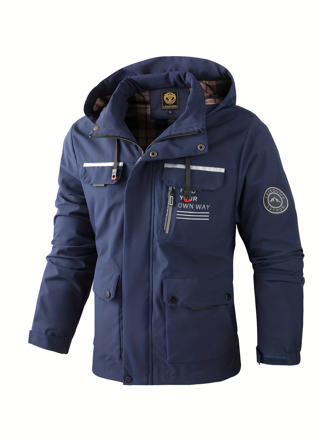 Stijlvolle heren outdoor winterjas, ontworpen voor duurzaamheid en comfort tijdens alle buitenactiviteiten.
