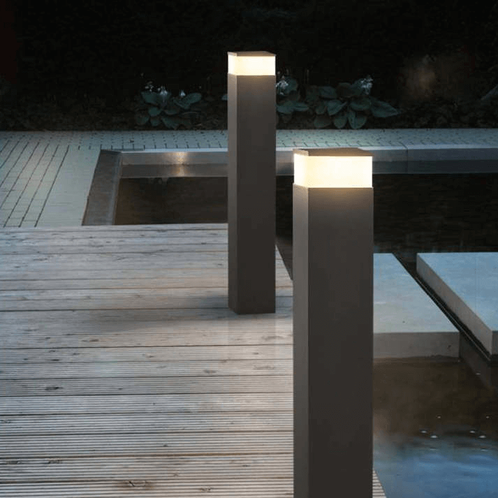 LED Buitenlamp - Rechthoekig Metaal Design
