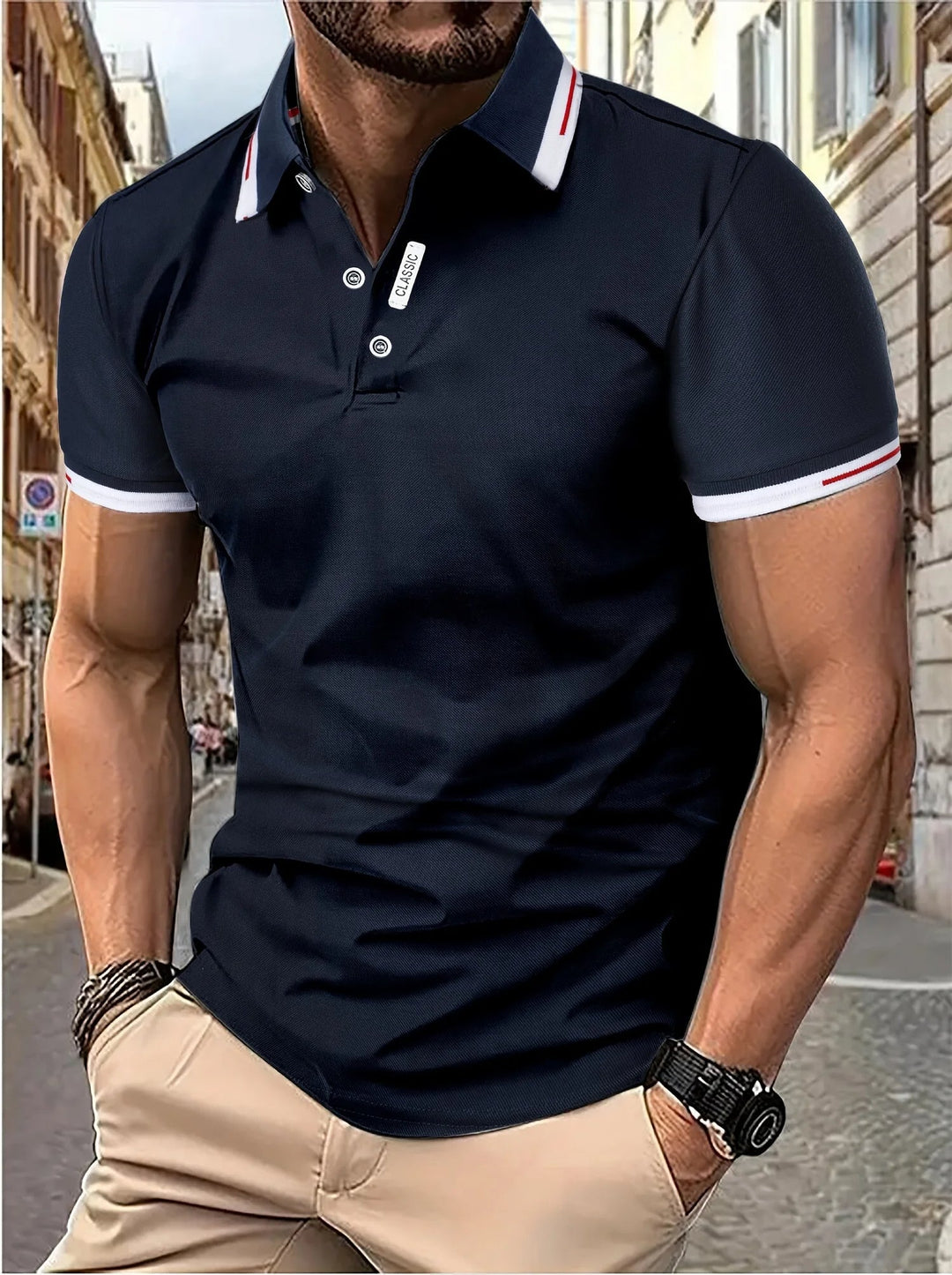 Hoogwaardig heren polo shirt van Hoymans voor een stijlvolle en comfortabele dagelijkse outfit.