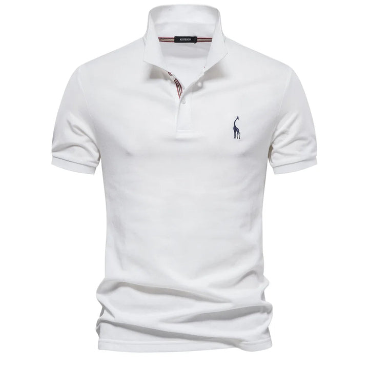 Comfortabel regular fit heren poloshirt van katoen met stijlvol borduurwerk, ideaal voor zomerse dagen.