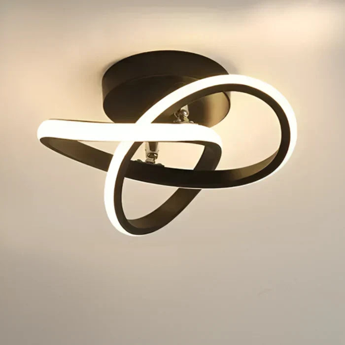 Witte energiezuinige LED plafondlamp, moderne binnenverlichting voor een duurzaam interieur.
