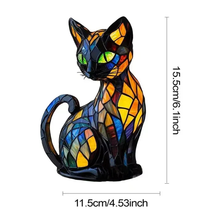 Sfeervolle Lumikat tafellamp in de vorm van een kat, handgemaakt voor een warm en gezellig interieurlicht.