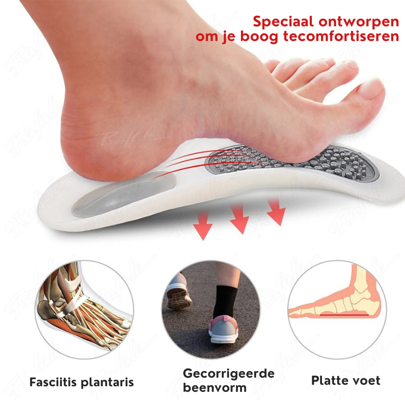 Ergonomische OrthoStep inlegzolen met voetboogondersteuning voor optimale houdingcorrectie en comfort.