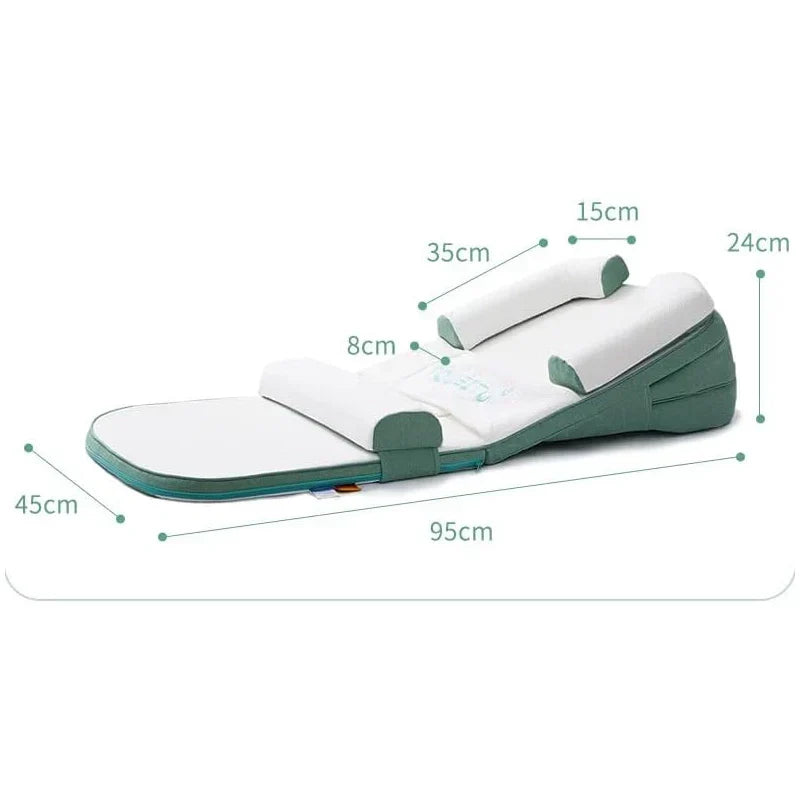 Compleet babyverzorging slaapcomfort pakket met anti-reflux wigkussen en steun