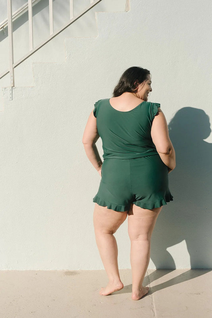 Modieuze strandkleding en zwemkleding voor dames detailopname