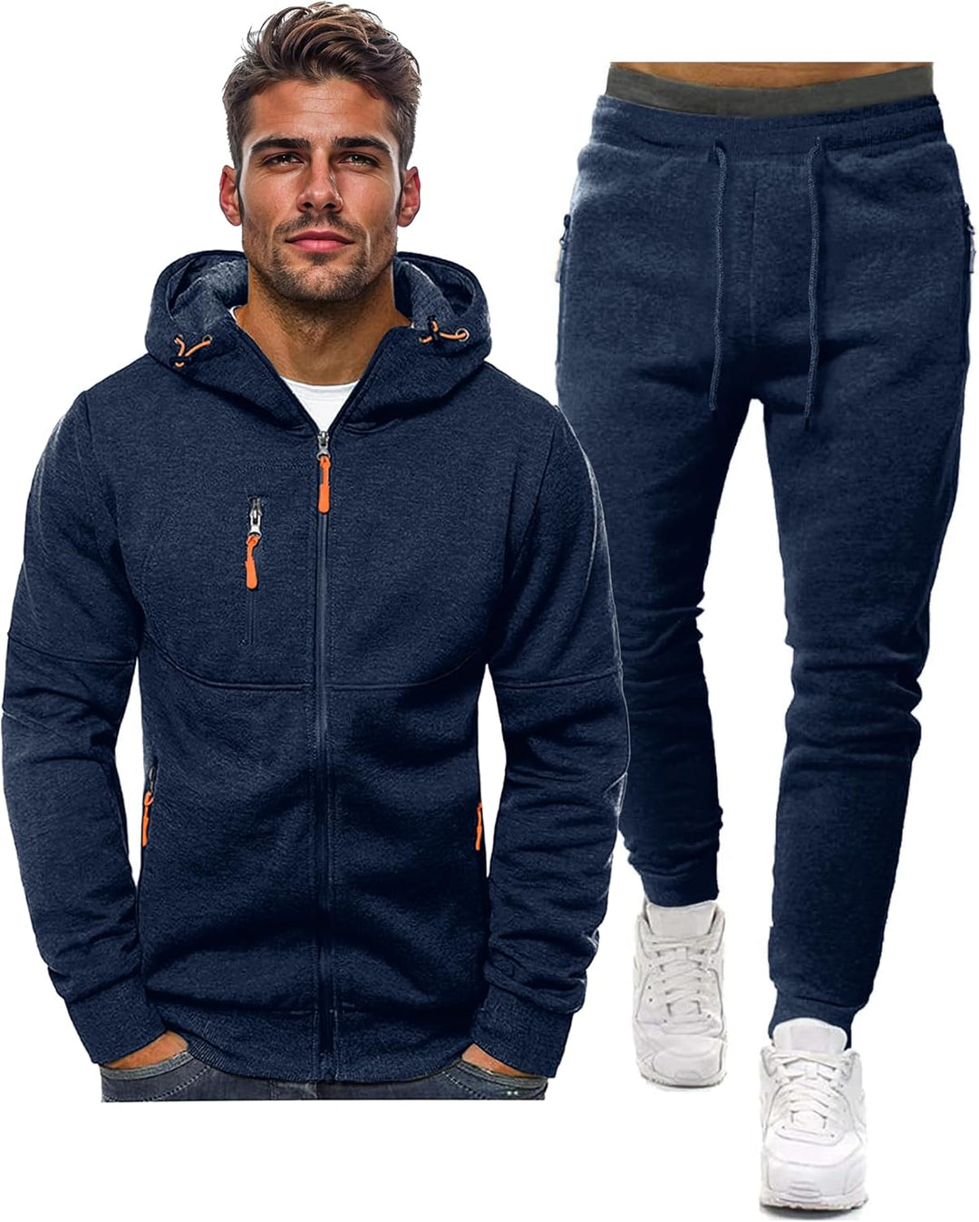 Deze complete herenset biedt comfort en stijl; een must-have voor casual en sportieve momenten.