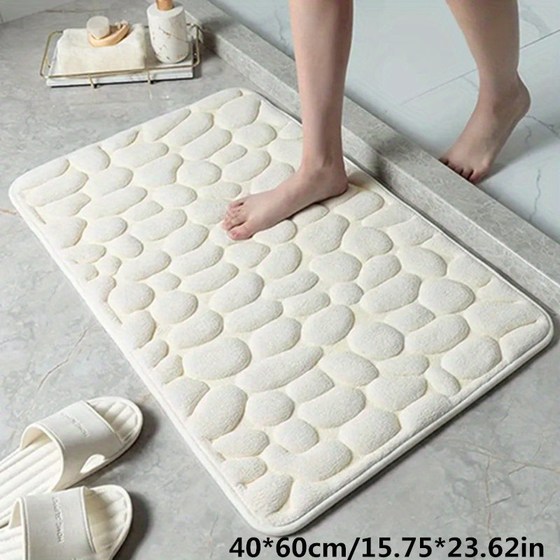 Praktische antislip badmat voor de badkamer. Ultrazacht, absorberend polyester en PVC zorgen voor droge, veilige voeten.