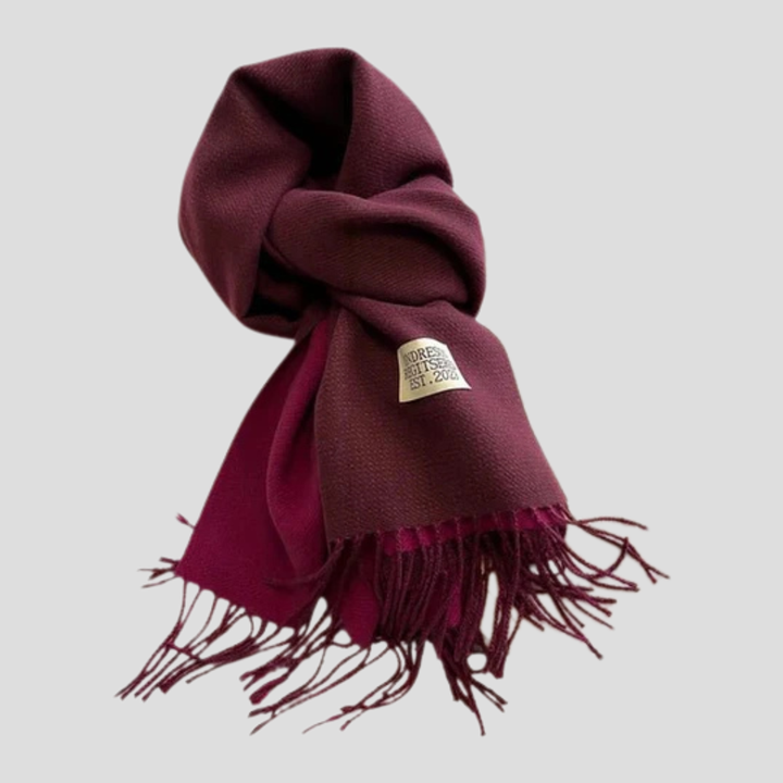 Bordeaux rode winter sjaal voor dames