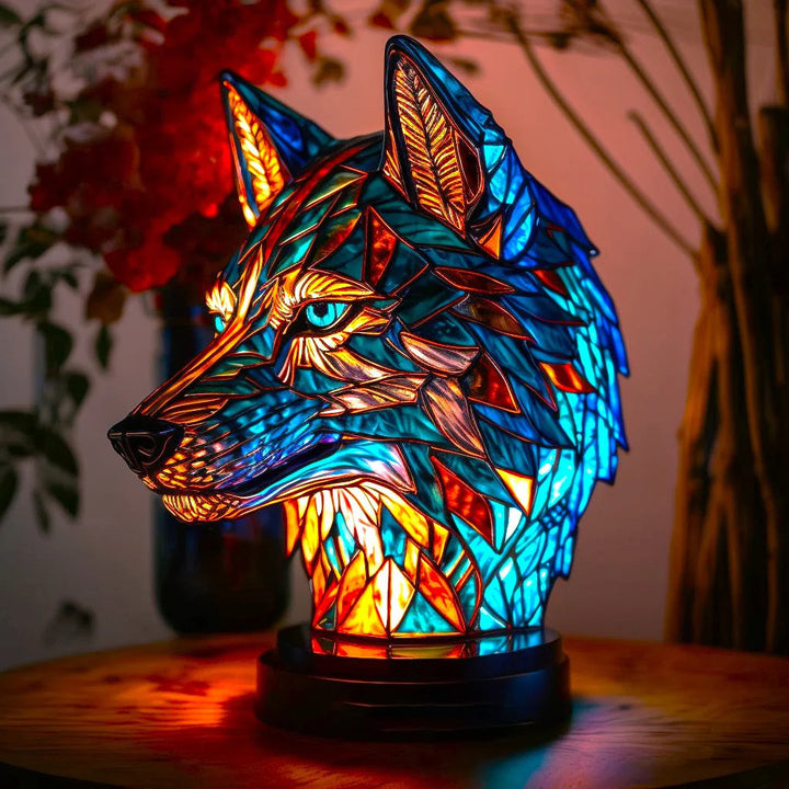 Sfeervolle verlichting van de wolf designlamp in een gezellig interieur