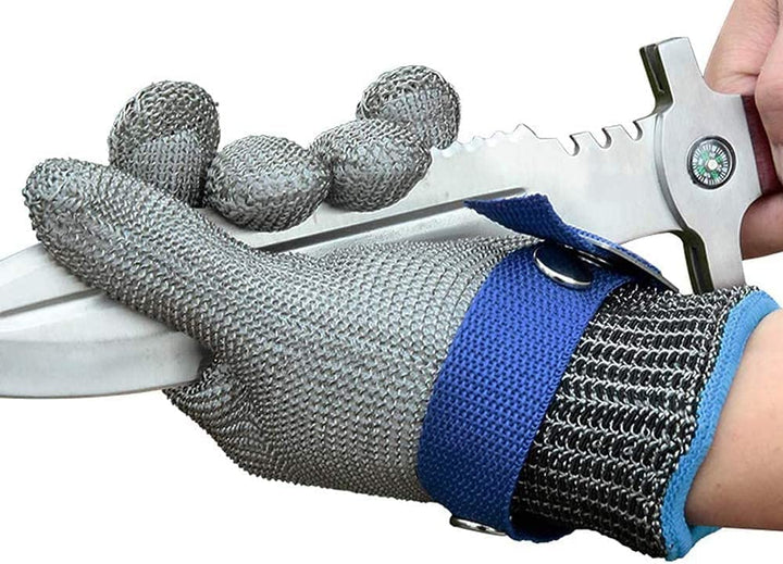 Maximale veiligheid met deze roestvrij stalen snijbestendige werkhandschoen. Anti-snij technologie.