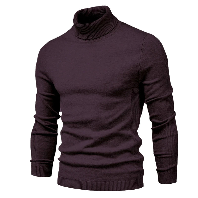 Rugzijde van een slim fit heren coltrui voor een moderne look