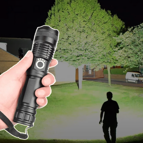 XHP50.2 LED zaklamp (90.000 lumen) voor outdoor avonturen, kamperen en noodsituaties. Waterbestendig, USB oplaadbaar.