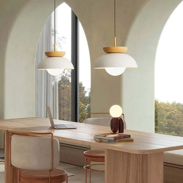 Scandinavische Hanglamp - Houtdesign