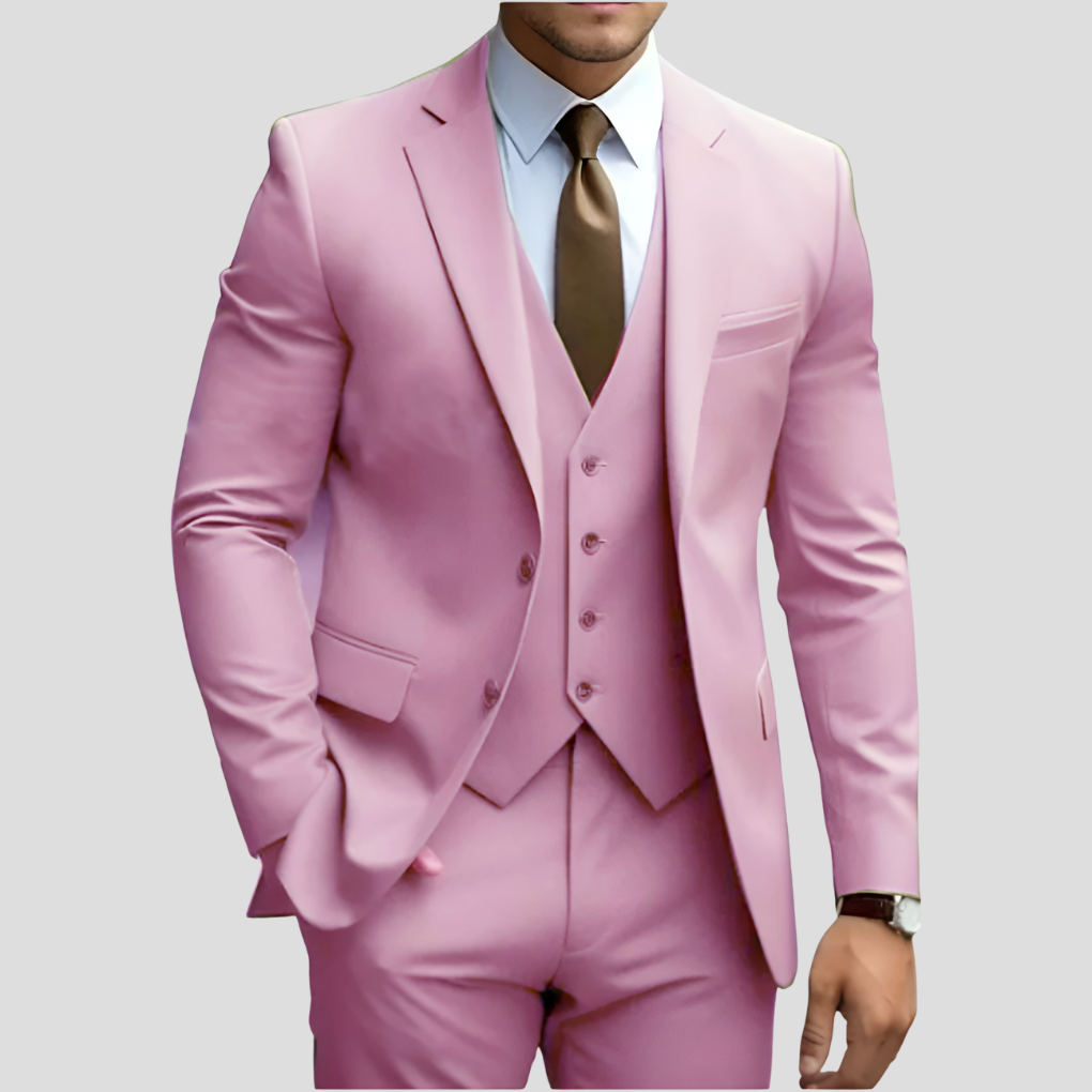 Gala herenpak, 3-delig slim fit. Modern formeel kostuum voor feesten en chique evenementen.