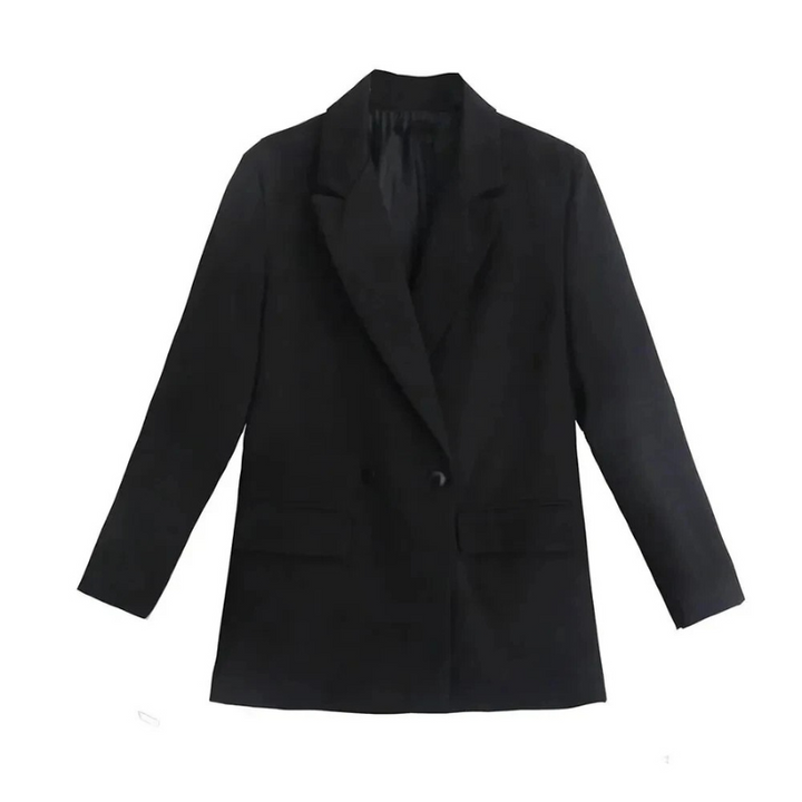 Chique dames blazer mantel met oversized pasvorm. Elegant en comfortabel jasje, perfect voor najaarsmode.