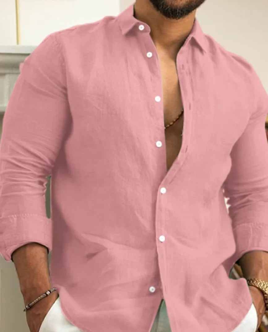 Casual heren overhemd voor comfortabele zomerkleding en warme dagen