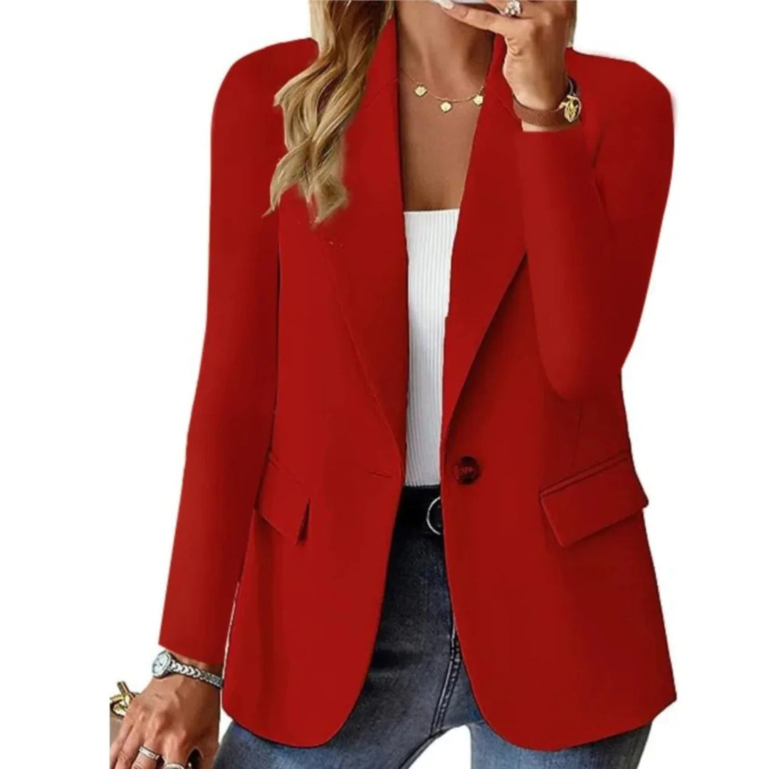 Strakke, stijlvolle dames blazer voor een modieuze look. Veelzijdig voor zowel werk als vrije tijd.