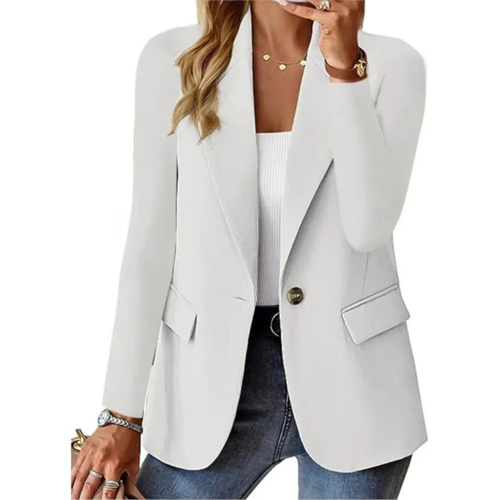 Dames blazer met lange mouwen, elegant en comfortabel. Ideaal voor een complete kantoor outfit.