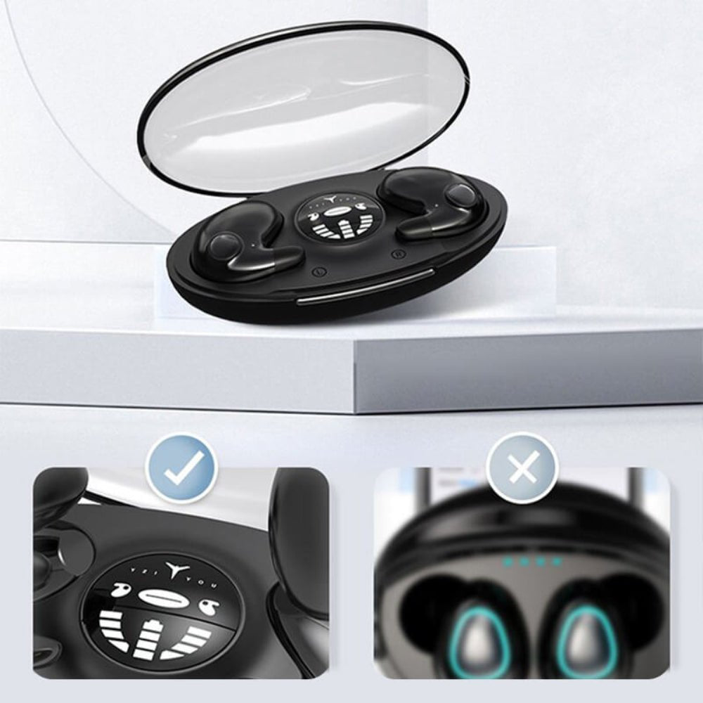 Compacte witte oplaadcase voor draadloze audio oordopjes