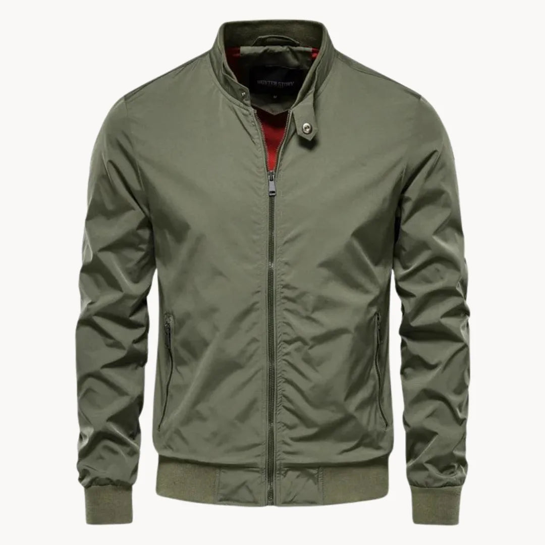 Klassieke heren jas met moderne twist en ritssluiting
