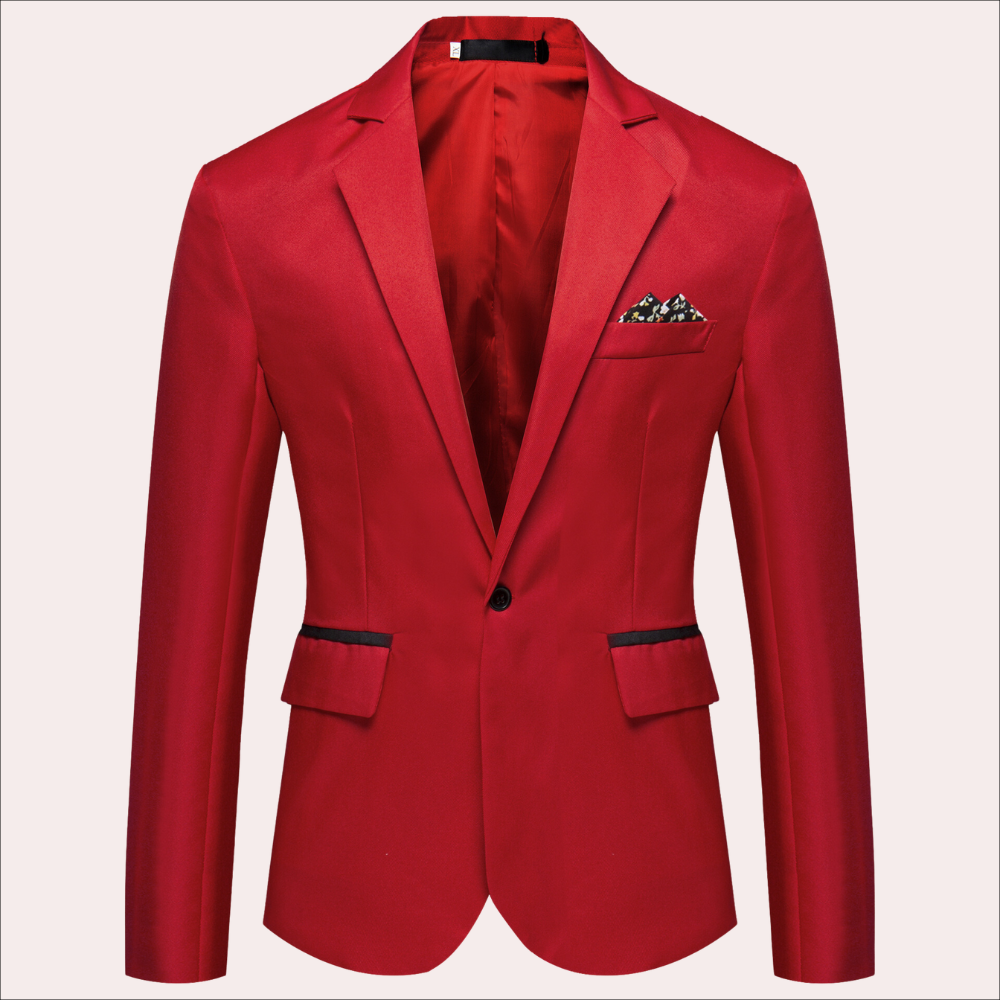 Zakelijke herenblazer met een moderne slim fit snit, ideaal voor een elegante en trendy uitstraling.
