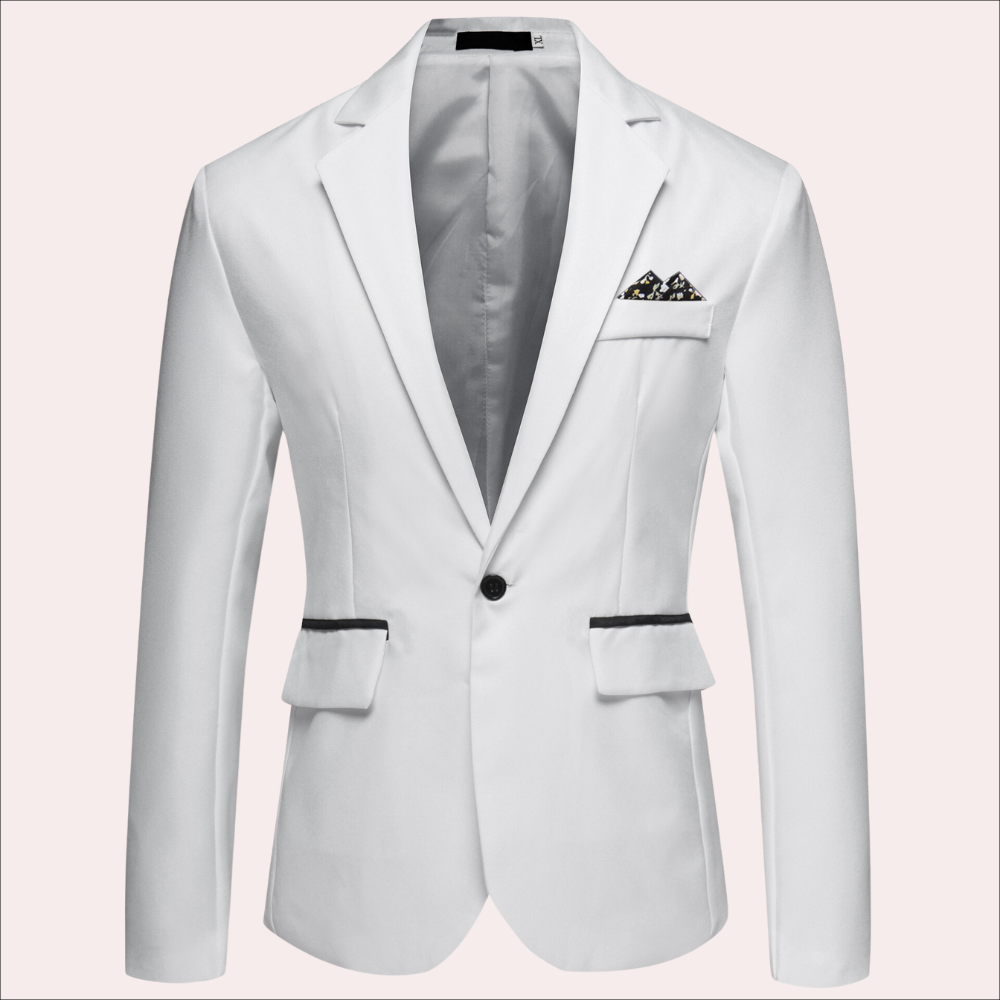 Moderne mannenblazer, trendy slim fit design voor zowel formele als casual herenoutfits. Veelzijdige kleding.