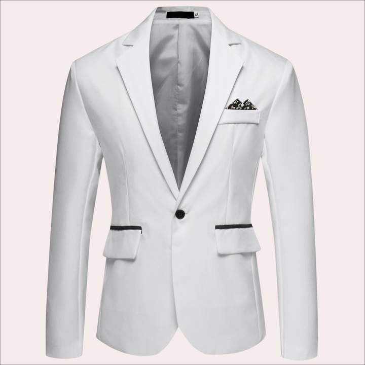 Moderne mannenblazer, trendy slim fit design voor zowel formele als casual herenoutfits. Veelzijdige kleding.