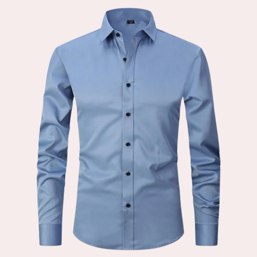 Kreukvrij zakelijk herenoverhemd, slim fit en comfortabel, in diverse kleuren herenmode.