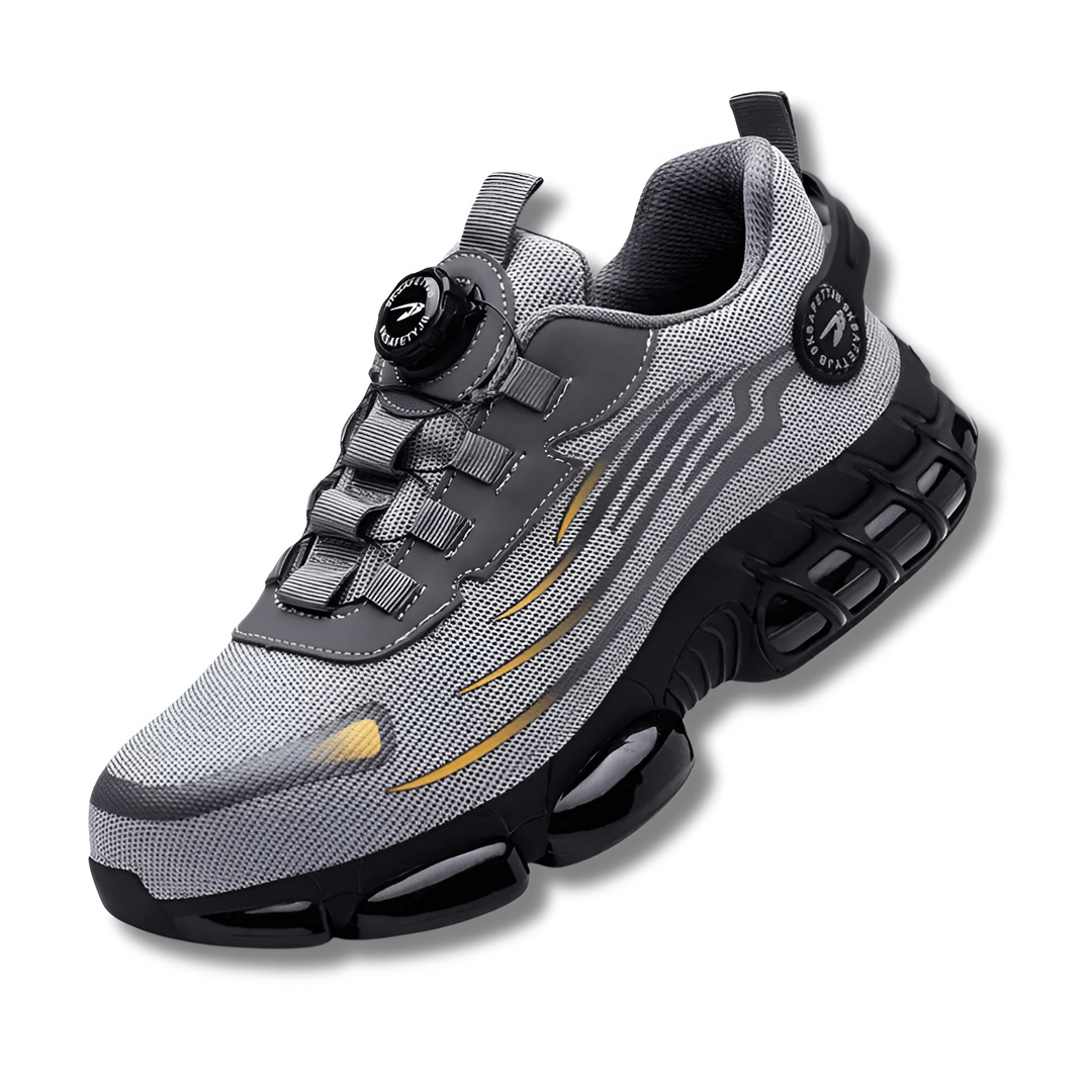 Ergonomische en comfortabele werksneakers S3 voor heren met stalen neus en goede pasvorm.