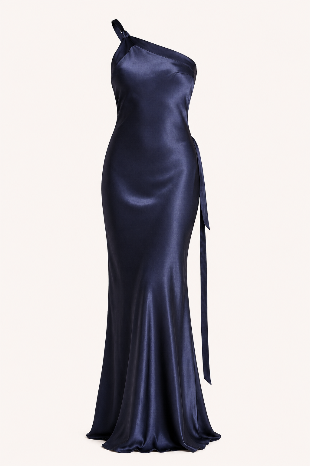 Chique marineblauwe variant van de lange jurk