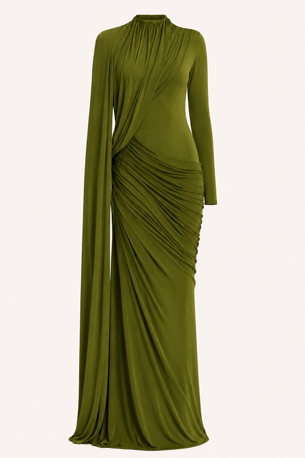 Maxi damesjurk met lange mouwen, een elegante formele avondjurk voor vrouwen.