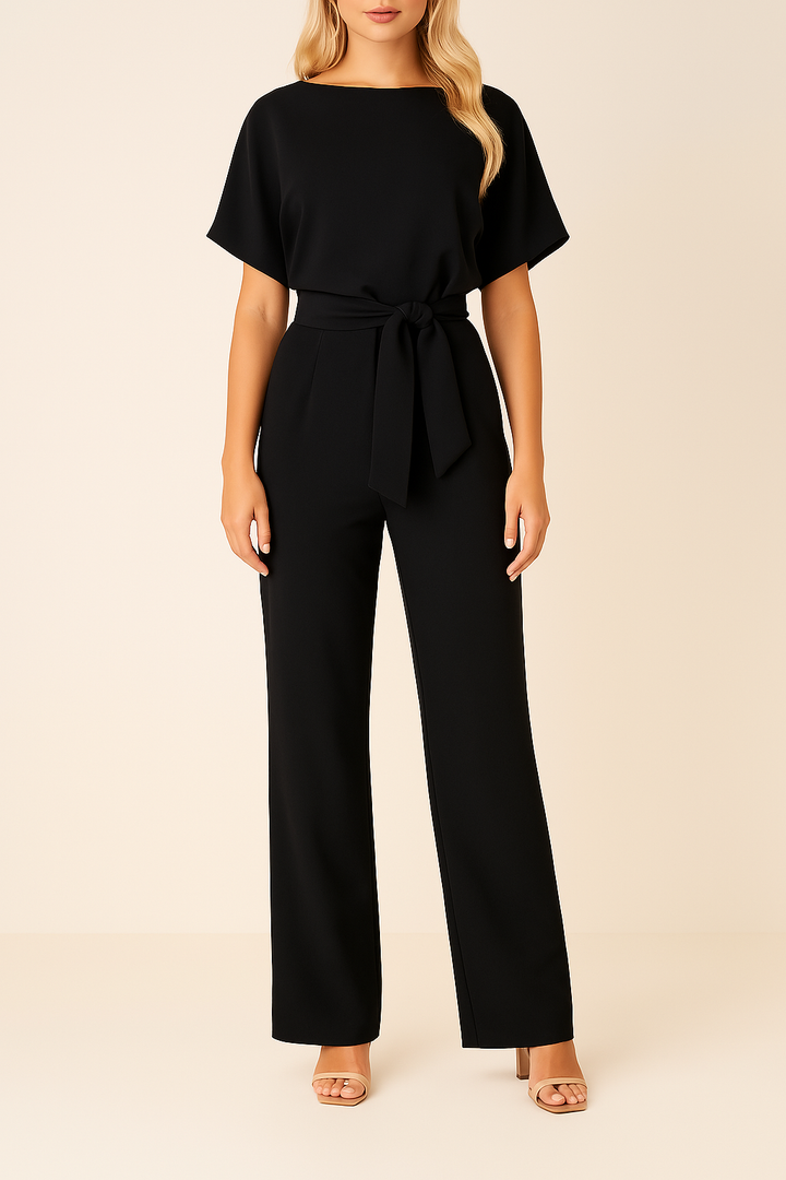 Formele dames jumpsuit Sophia van Hoymans met lange mouwen, ideaal voor een chique en modieuze look.