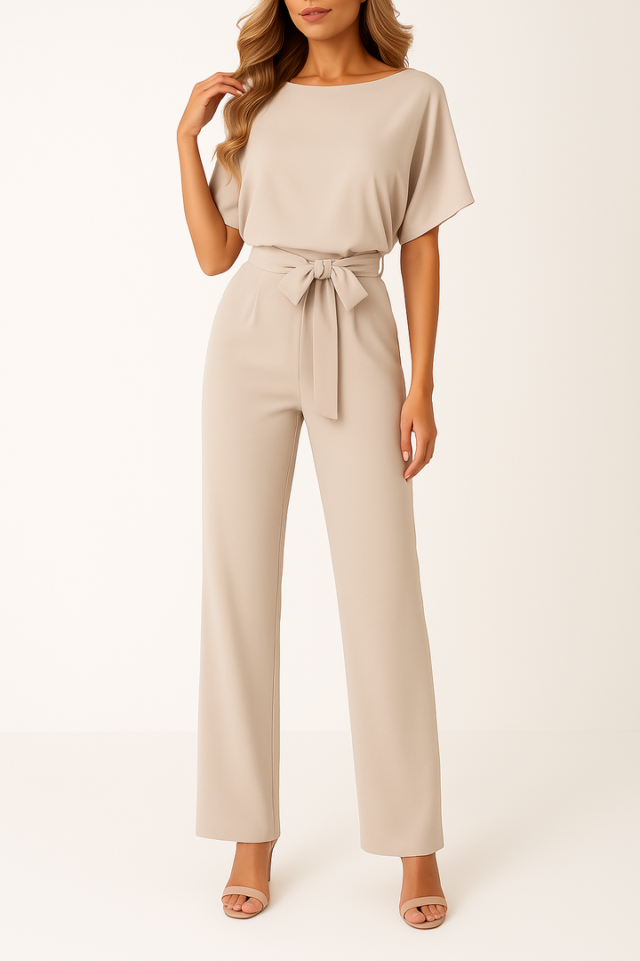 Modieuze Hoymans Dames Jumpsuit Sophia, een complete outfit met lange mouw voor damesmode.