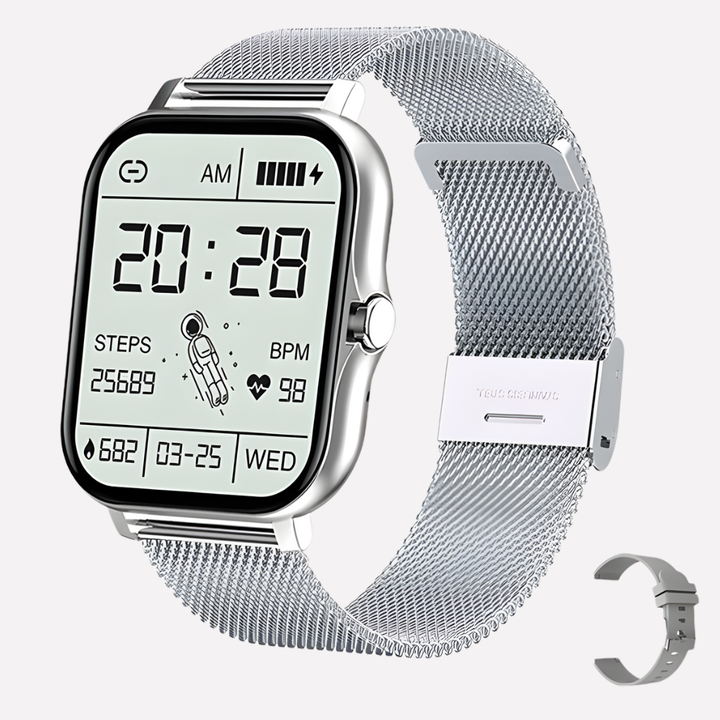 Deze unisex smartwatch combineert GPS-navigatie met een essentiële SOS-functie voor optimale persoonlijke veiligheid.