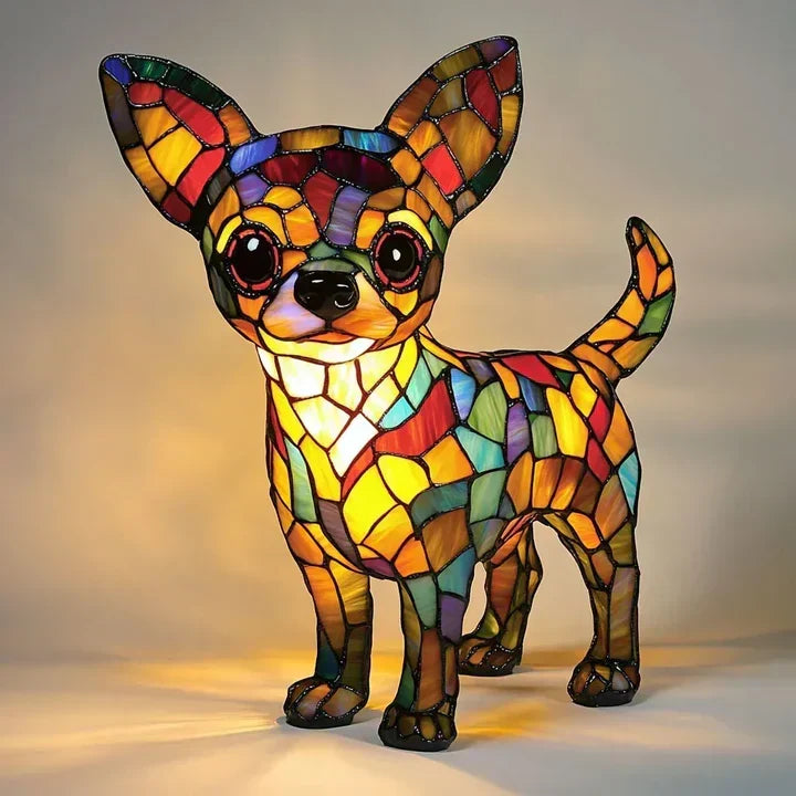 Speelse Lumidog Poedel lamp met zachte verlichting.