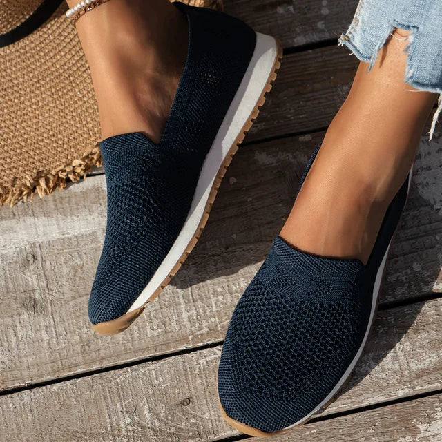 Zomerse dames instappers, comfortabele orthopedische slip-on schoenen met ademende stof voor vrouwen.