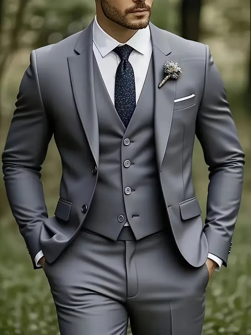 Modern slim fit pak voor heren voor een scherpe, nette look