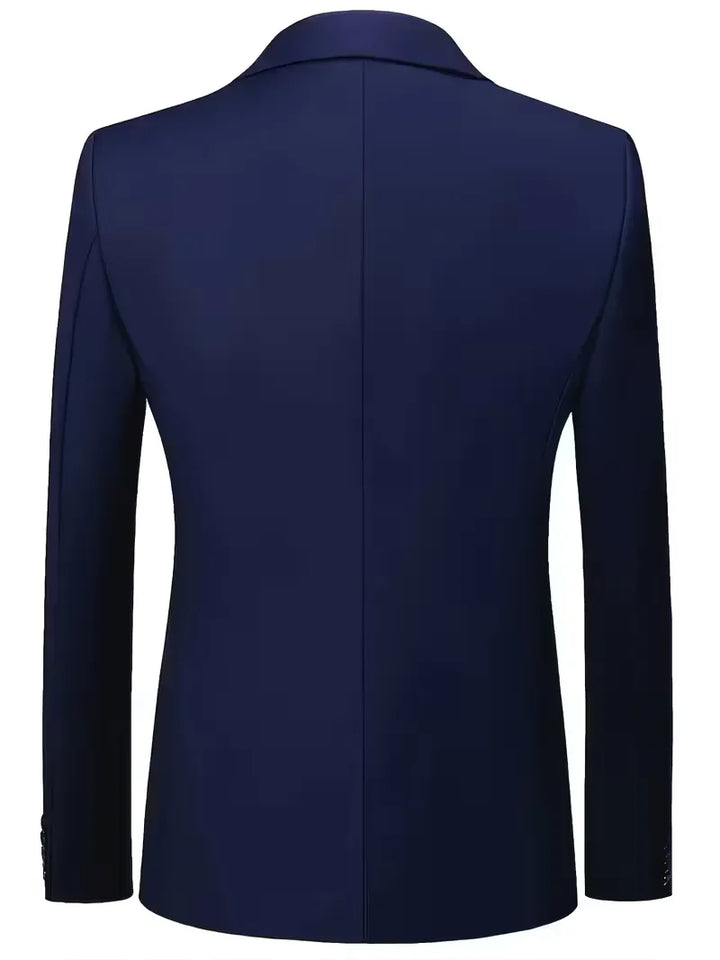 Getailleerd slim fit herenpak met colbert en vest
