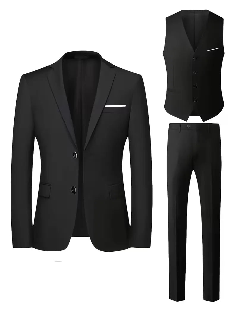 Klassiek driedelig herenpak ideaal als trouwpak of zakelijke outfit