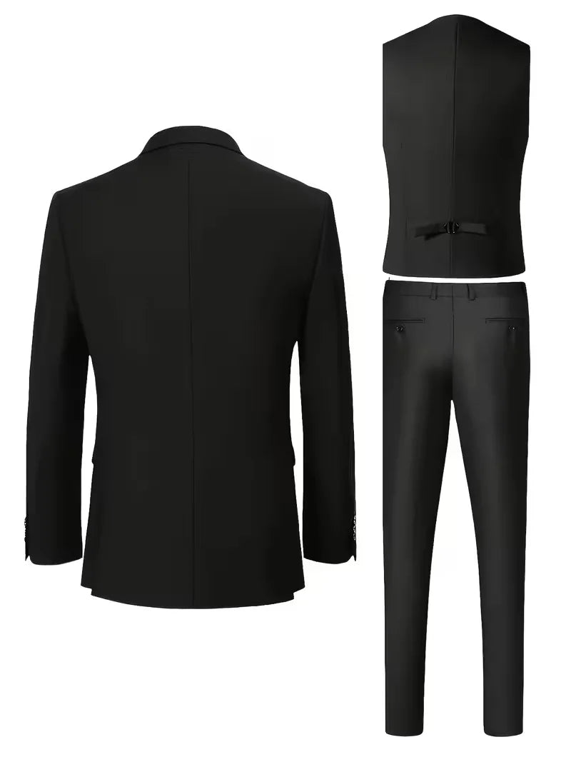 Stijlvol colbert met bijpassend vest en pantalon voor heren